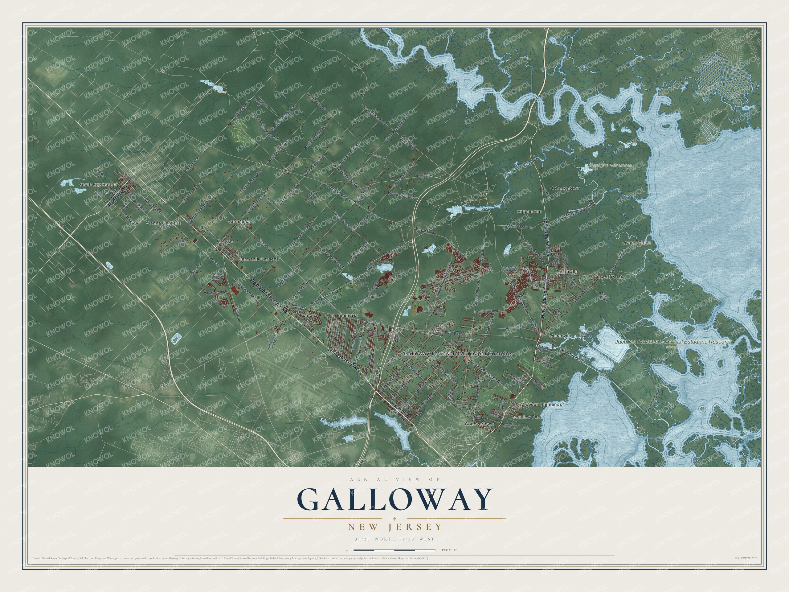 Watermarked full-map preview of Galloway, New Jersey