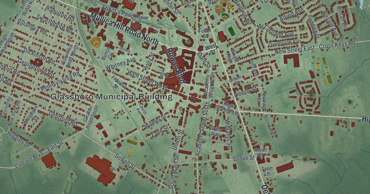 Map of Glassboro, New Jersey