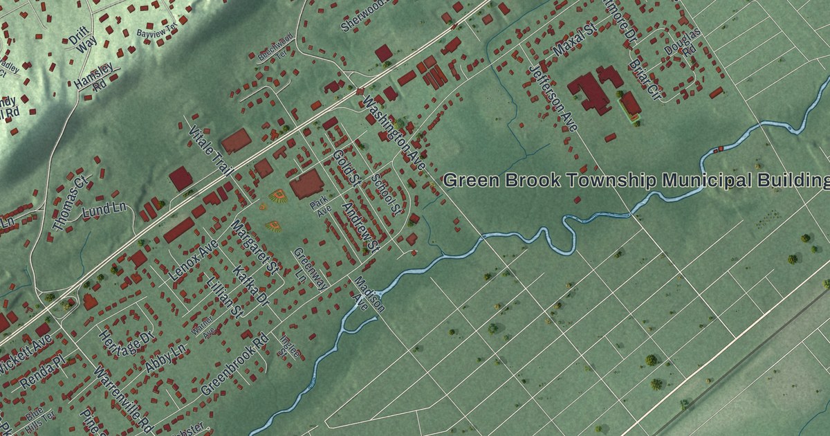 Map of Green Brook, New Jersey