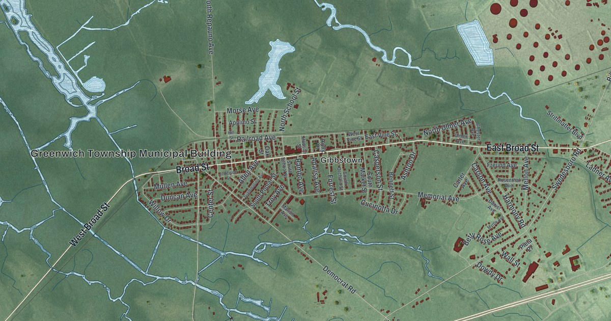Map of Greenwich, Gloucester County, New Jersey