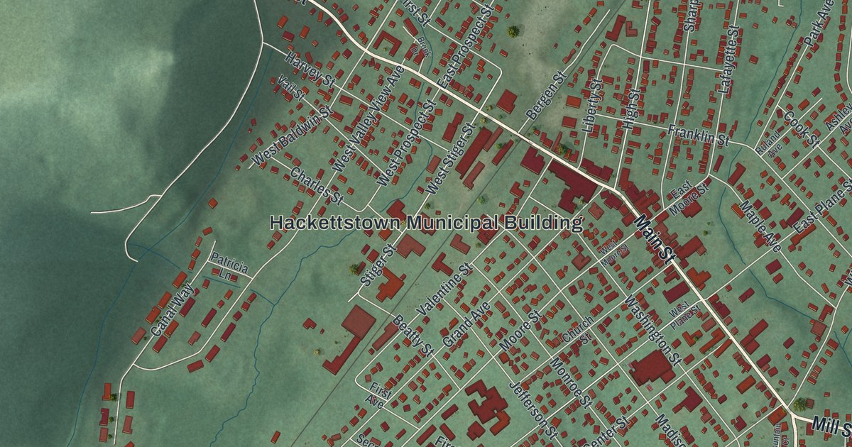 Map of Hackettstown, New Jersey