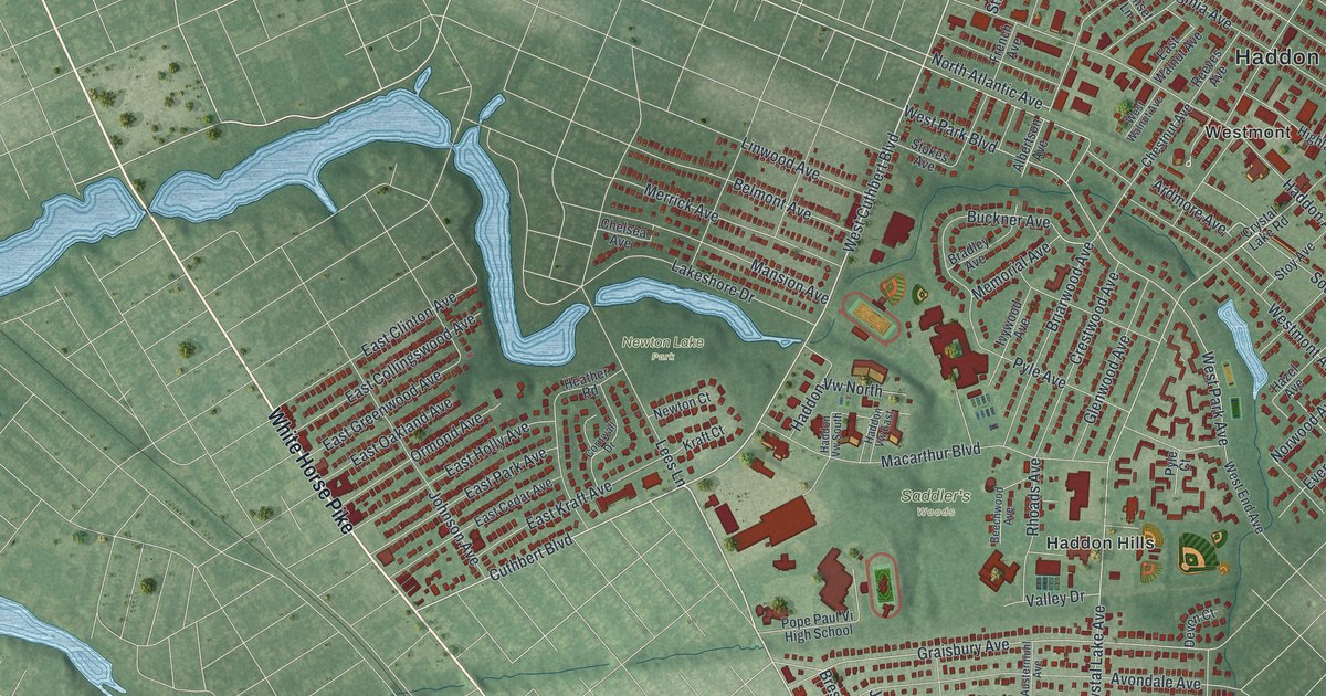 Map of Haddon, New Jersey