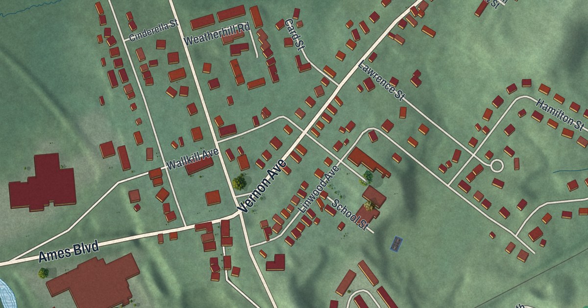 Map of Hamburg, New Jersey