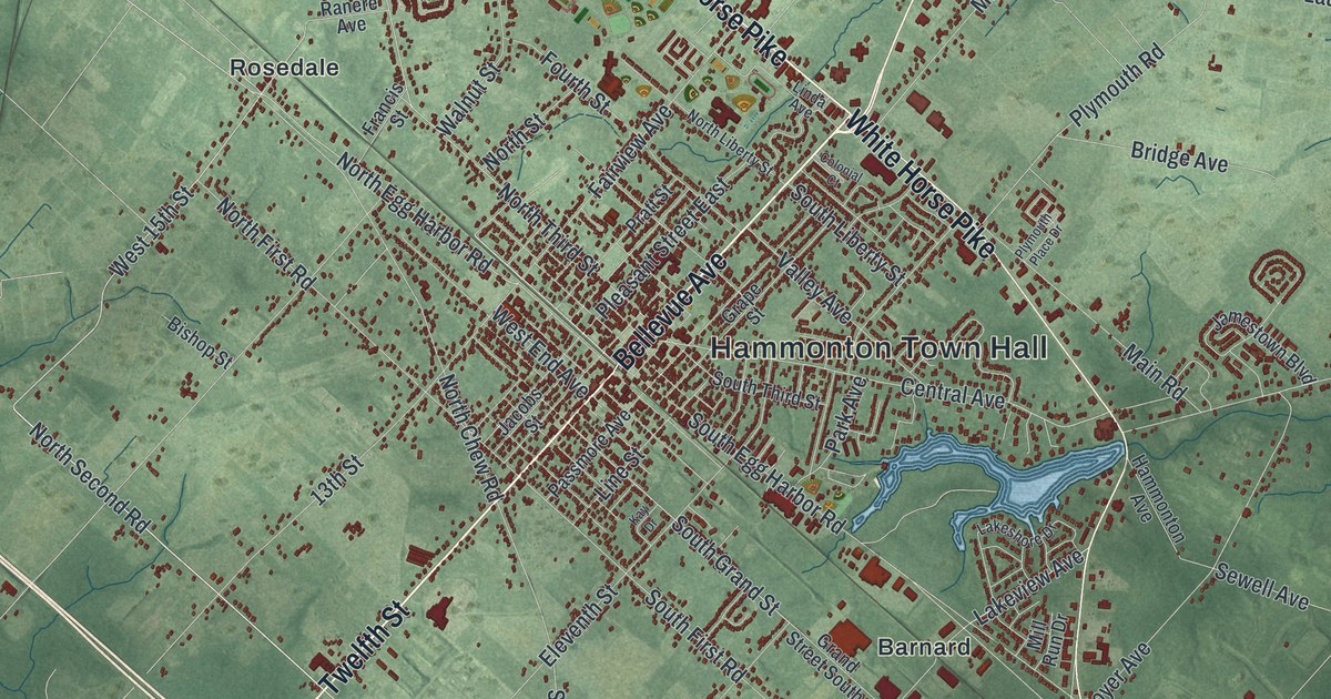 Map of Hammonton, New Jersey