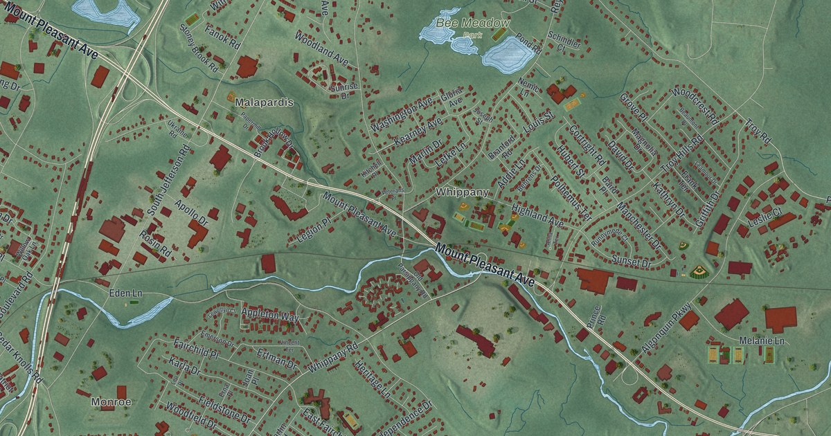 Map of Hanover, New Jersey