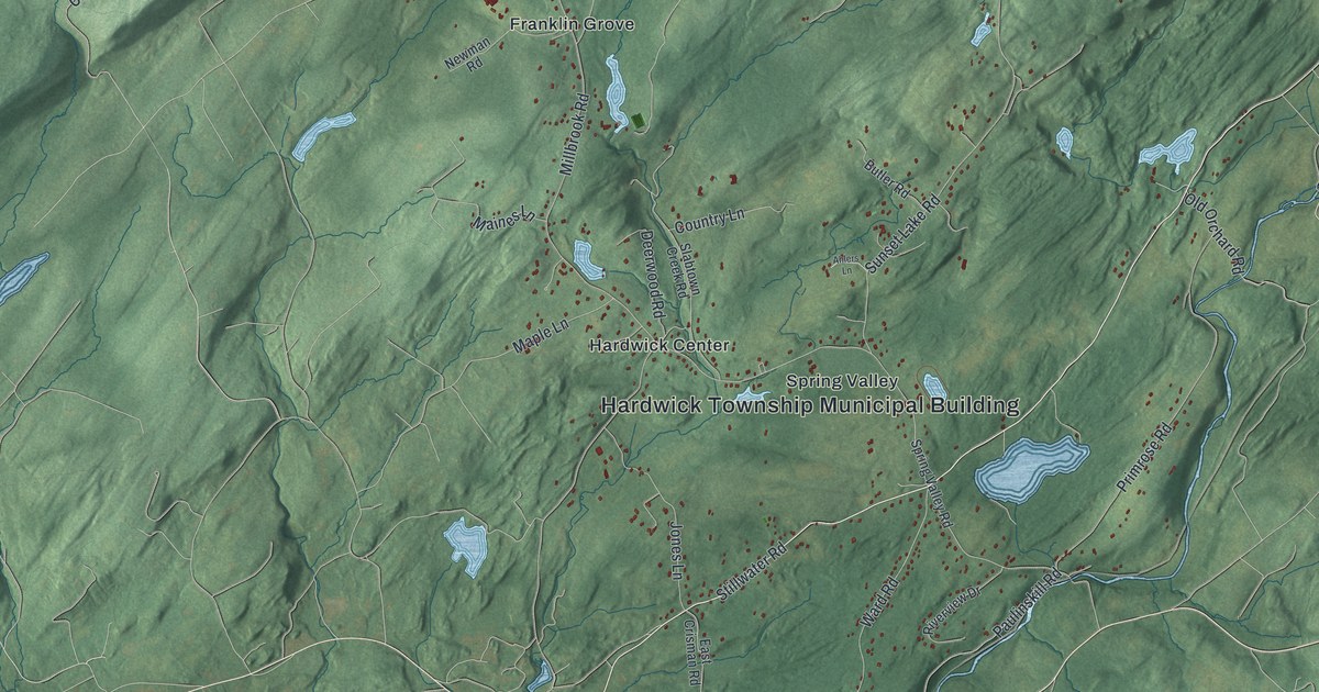 Map of Hardwick, New Jersey