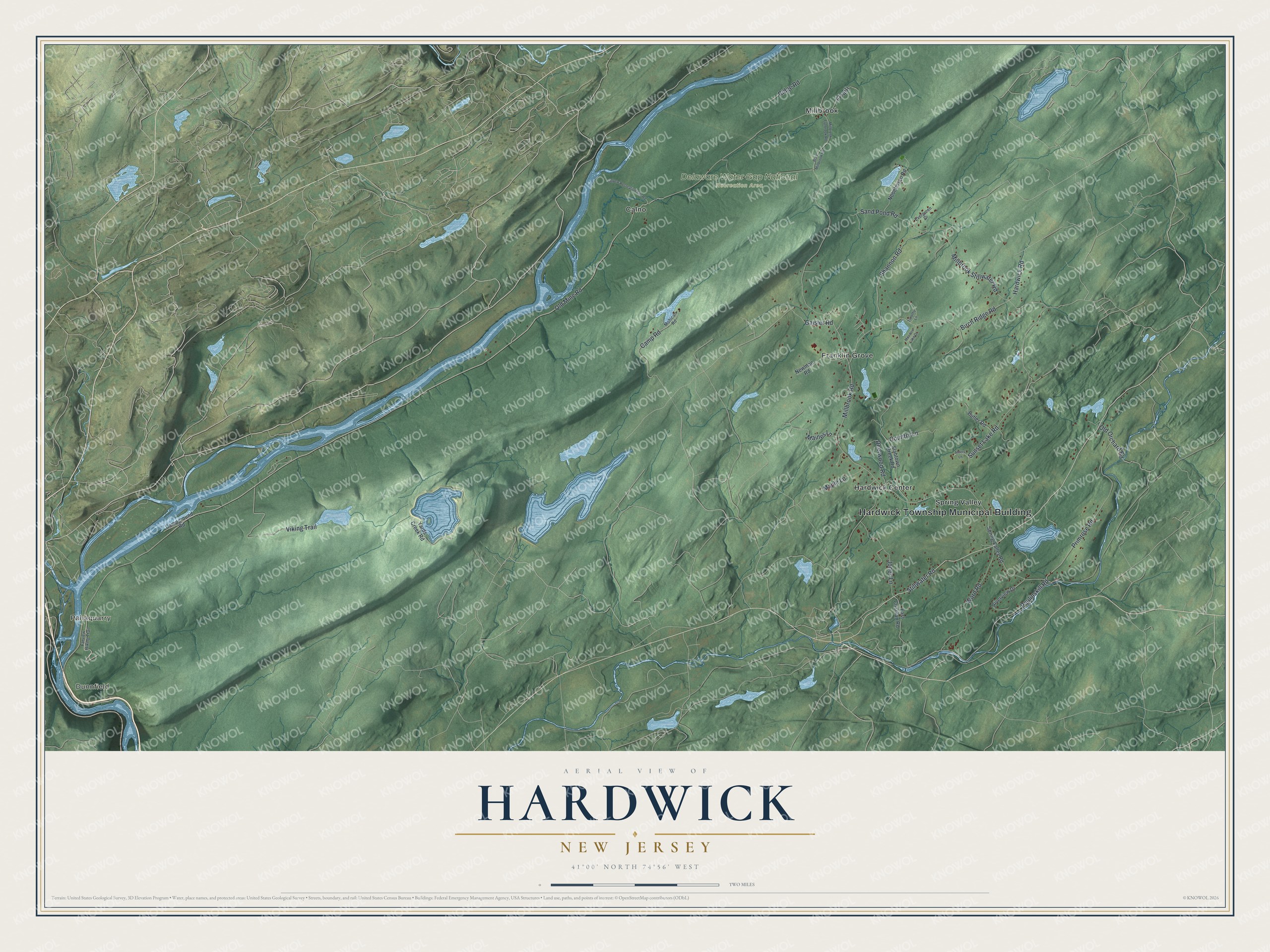 Watermarked full-map preview of Hardwick, New Jersey