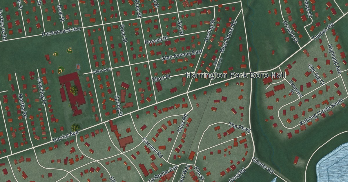 Map of Harrington Park, New Jersey