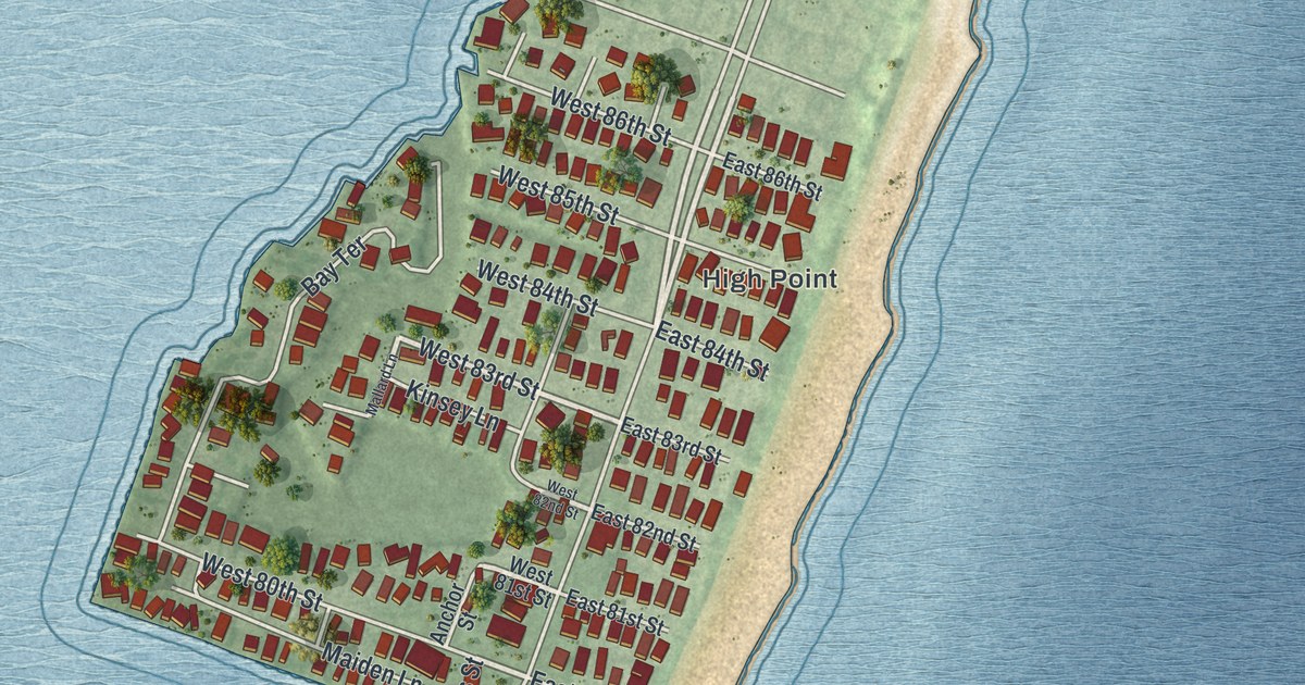 Map of Harvey Cedars, New Jersey