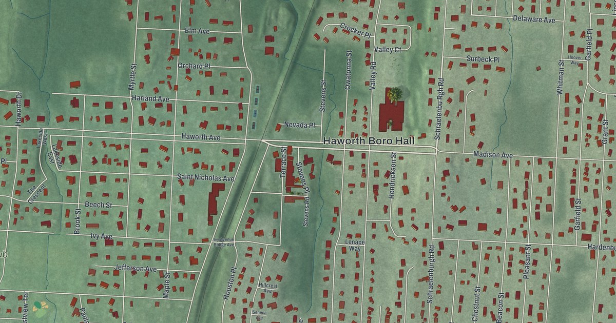Map of Haworth, New Jersey