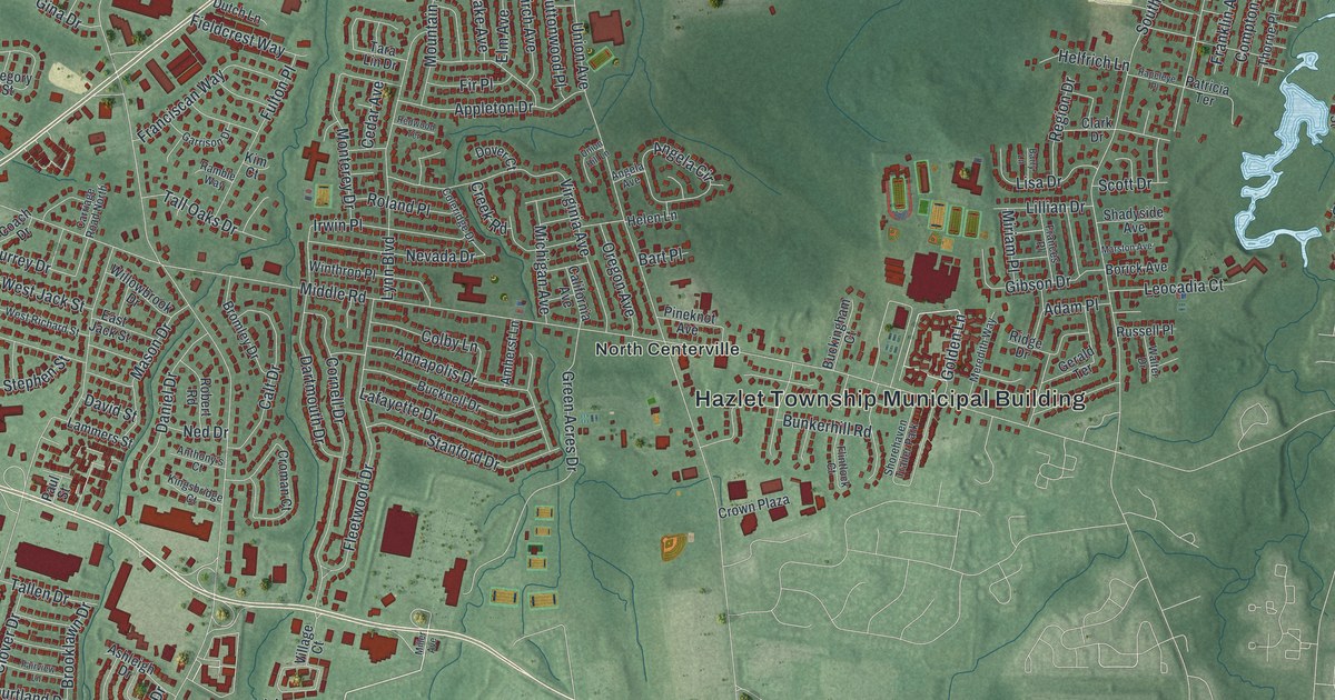 Map of Hazlet, New Jersey