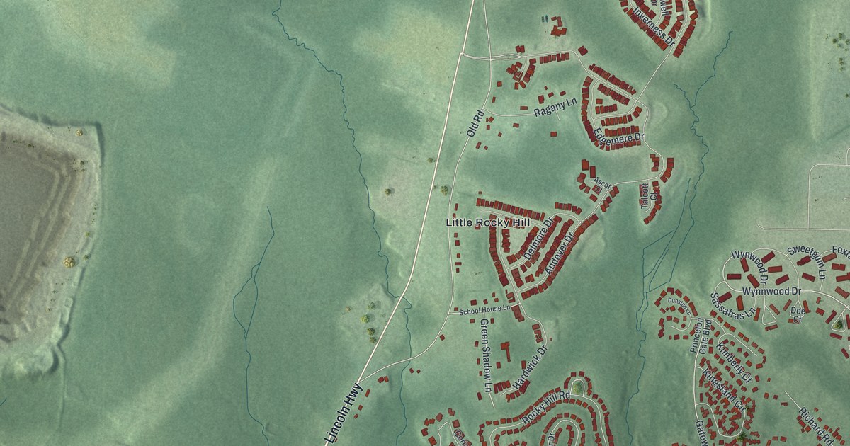 Map of Heathcote, New Jersey