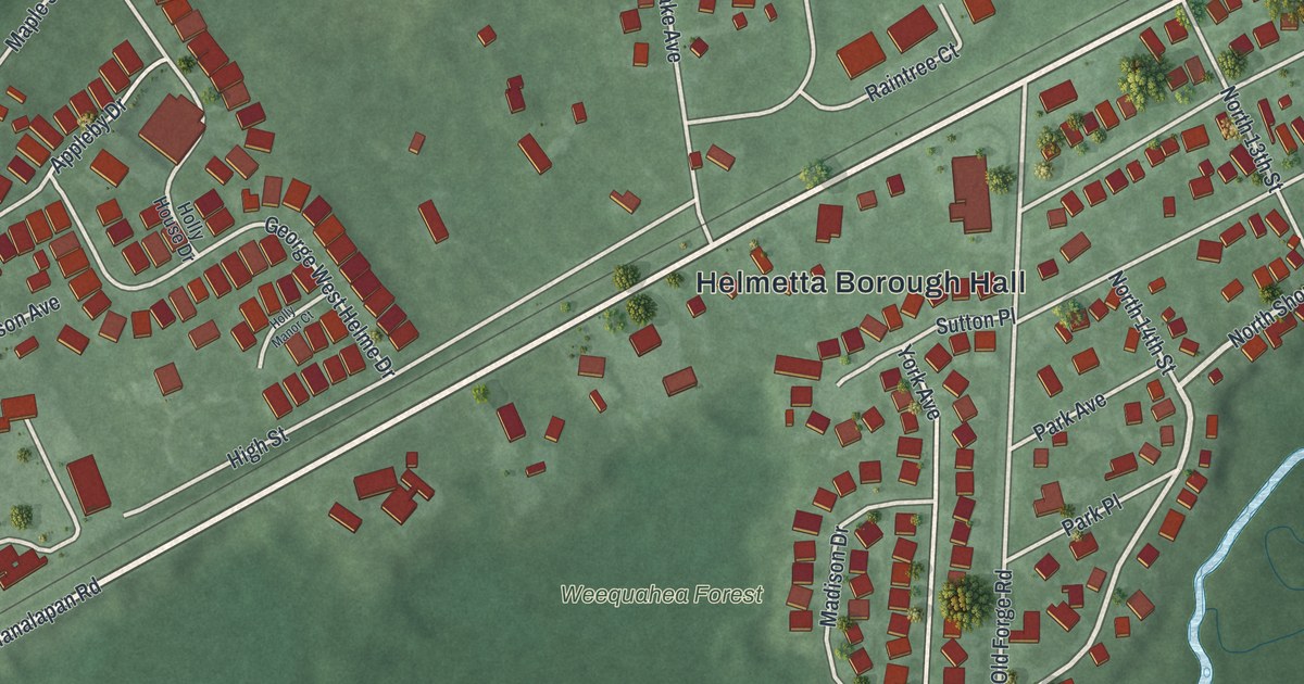 Map of Helmetta, New Jersey