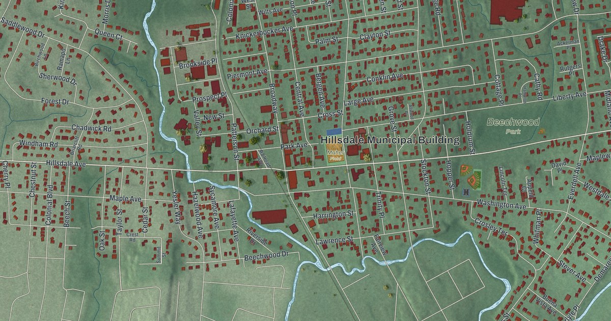 Map of Hillsdale, New Jersey