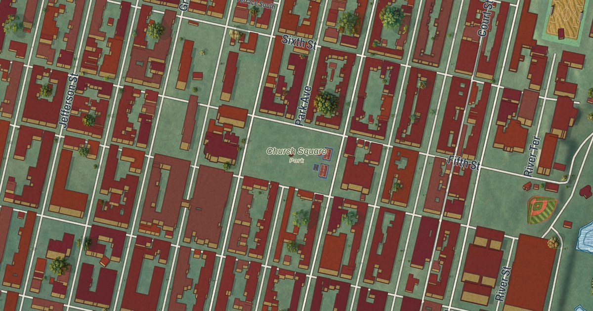 Map of Hoboken, New Jersey