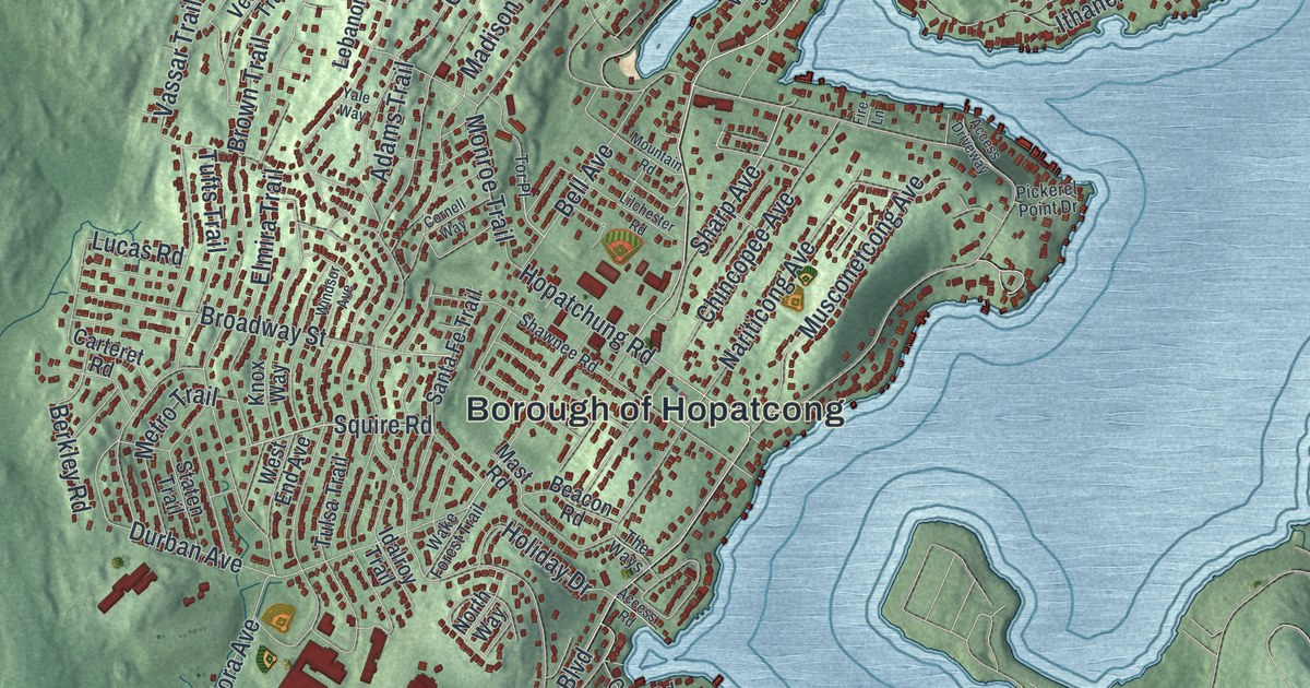 Map of Hopatcong, New Jersey