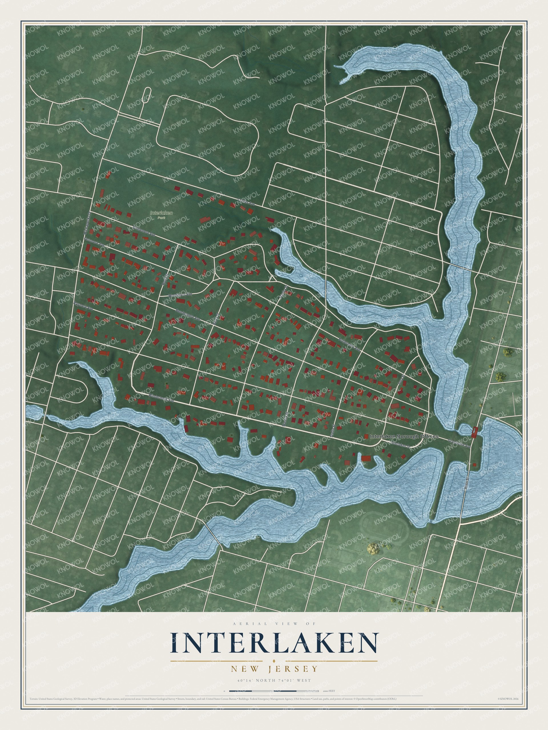 Watermarked full-map preview of Interlaken, New Jersey