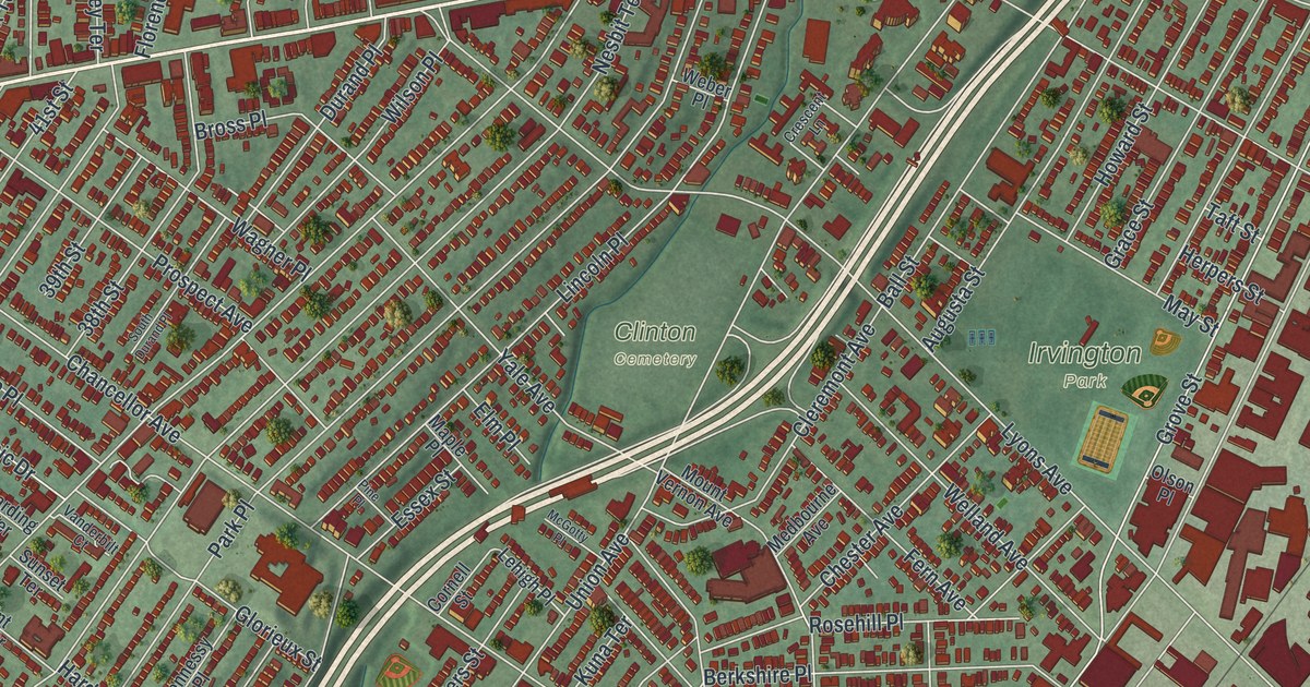Map of Irvington, New Jersey