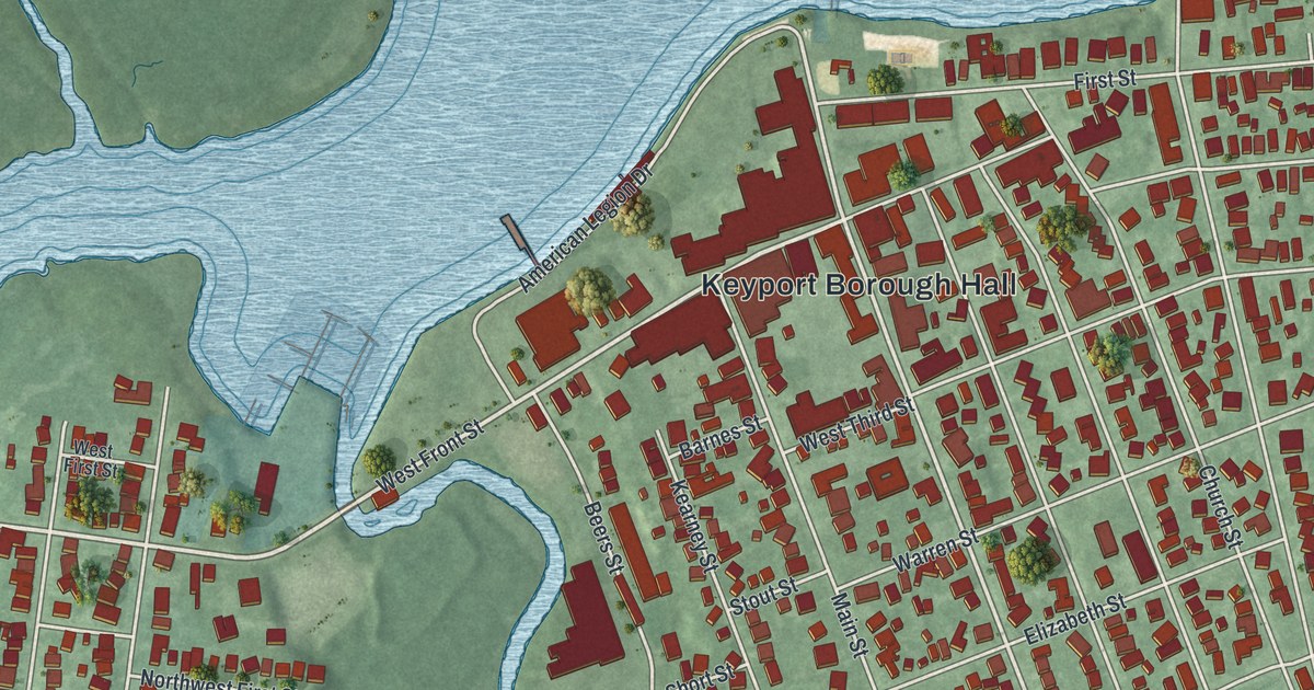 Map of Keyport, New Jersey