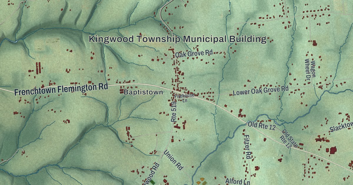 Map of Kingwood, New Jersey