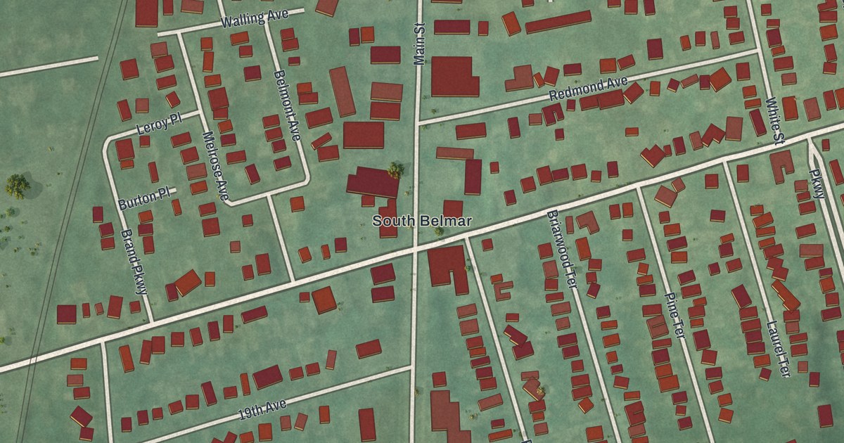 Map of Lake Como, New Jersey