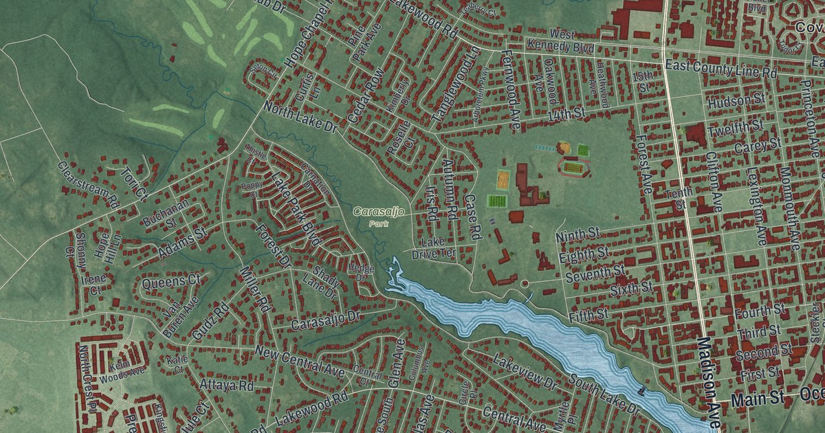 Map of Lakewood, New Jersey