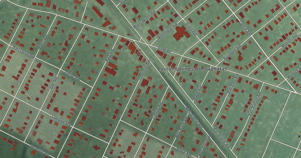 Map of Laurel Springs, New Jersey