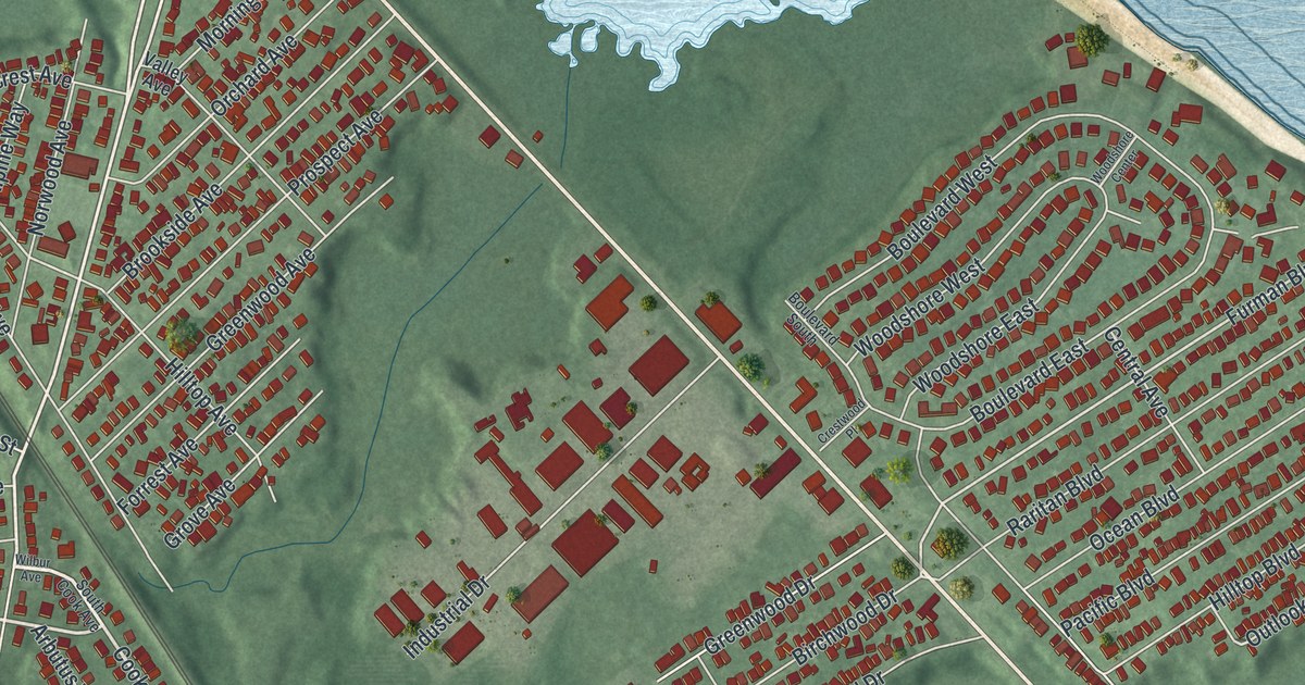 Map of Laurence Harbor, New Jersey