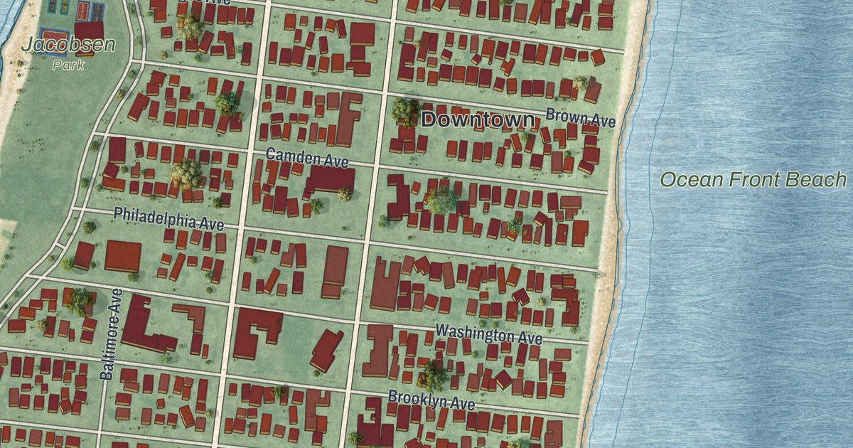 Map of Lavallette, New Jersey