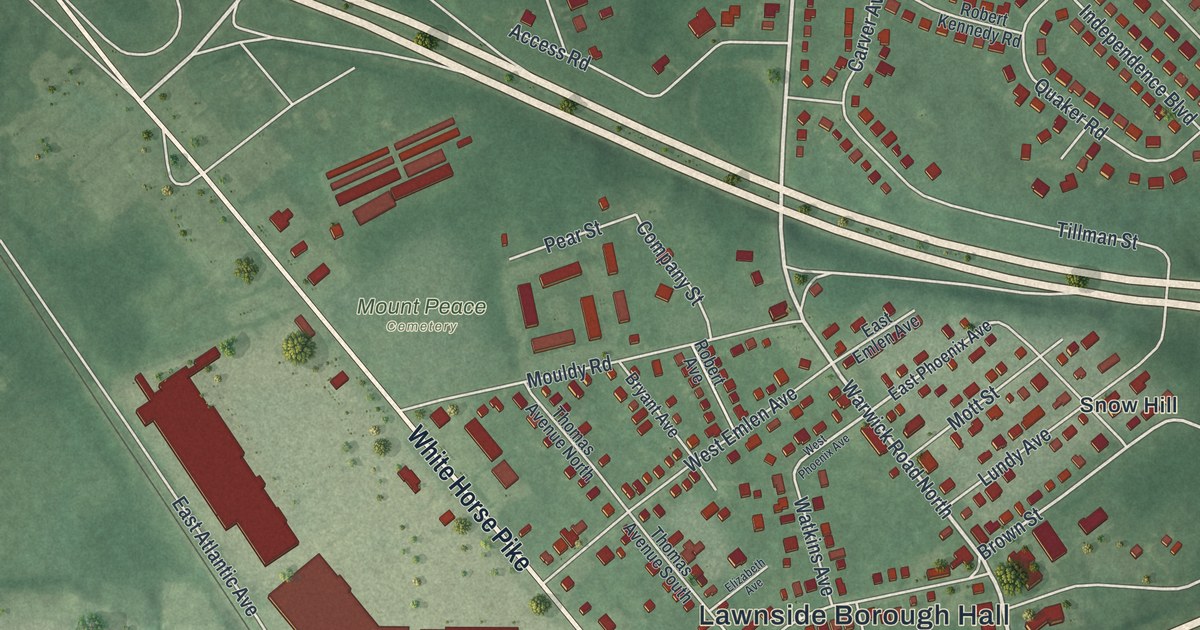 Map of Lawnside, New Jersey