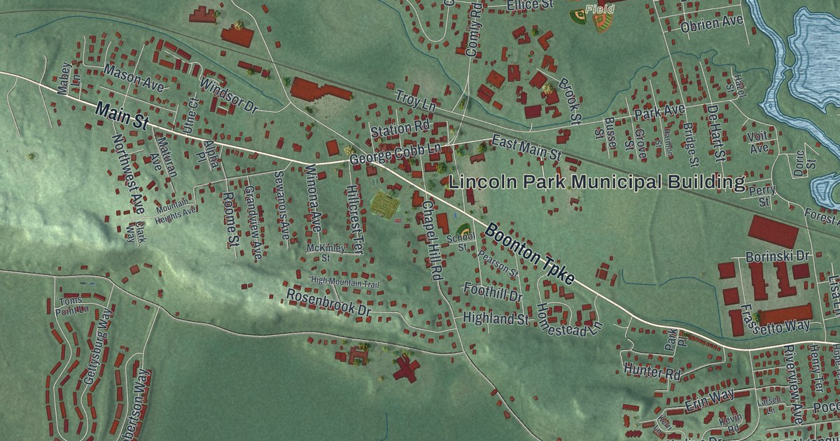 Map of Lincoln Park, New Jersey