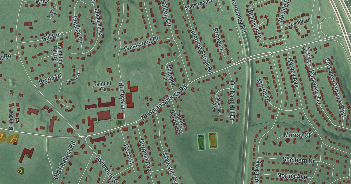 Map of Lincroft, New Jersey