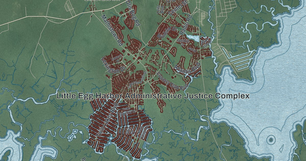 Map of Little Egg Harbor, New Jersey