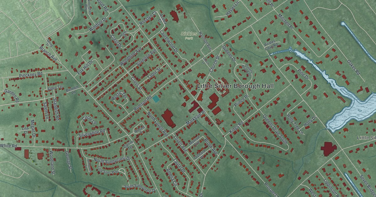 Map of Little Silver, New Jersey