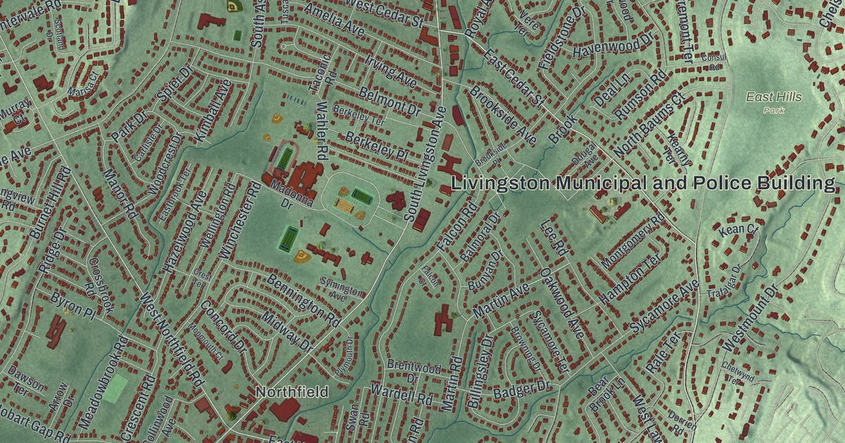 Map of Livingston, New Jersey
