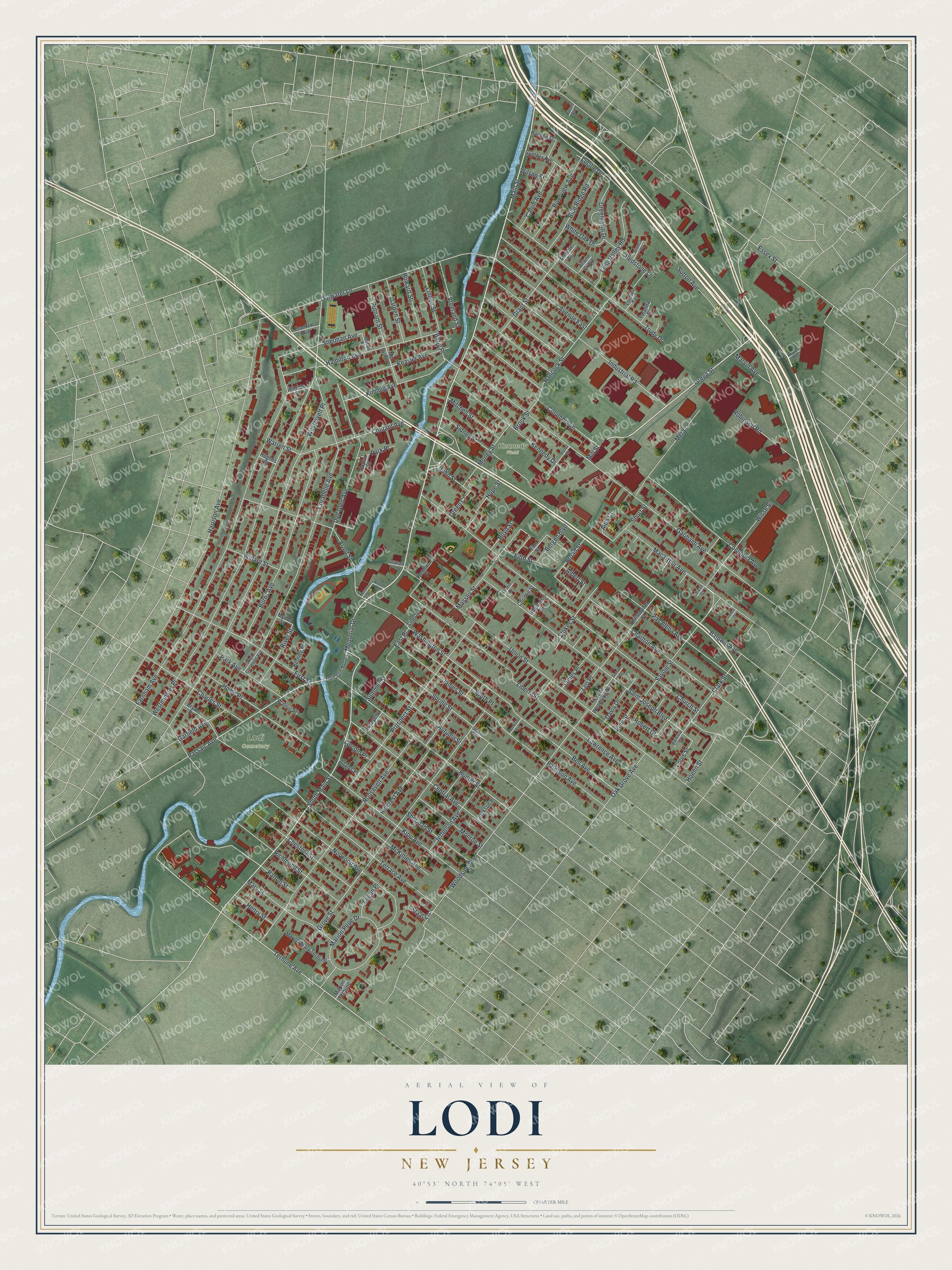 Watermarked full-map preview of Lodi, New Jersey