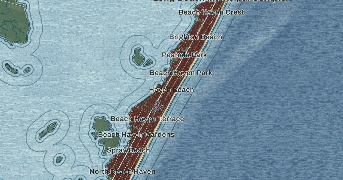 Map of Long Beach, New Jersey