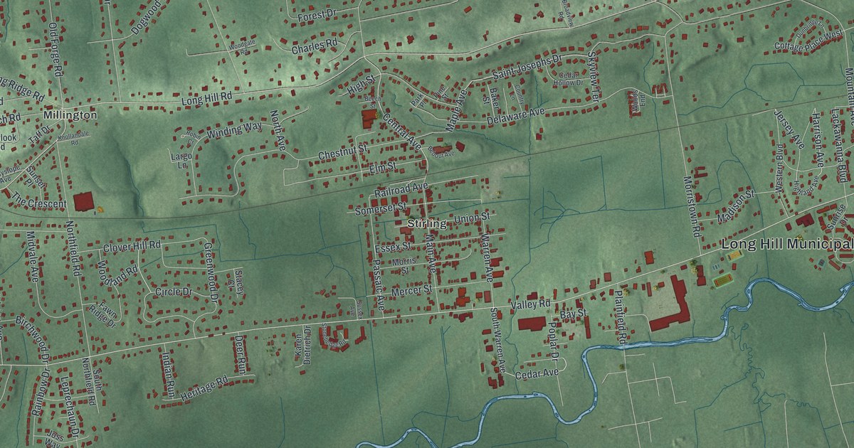 Map of Long Hill, New Jersey