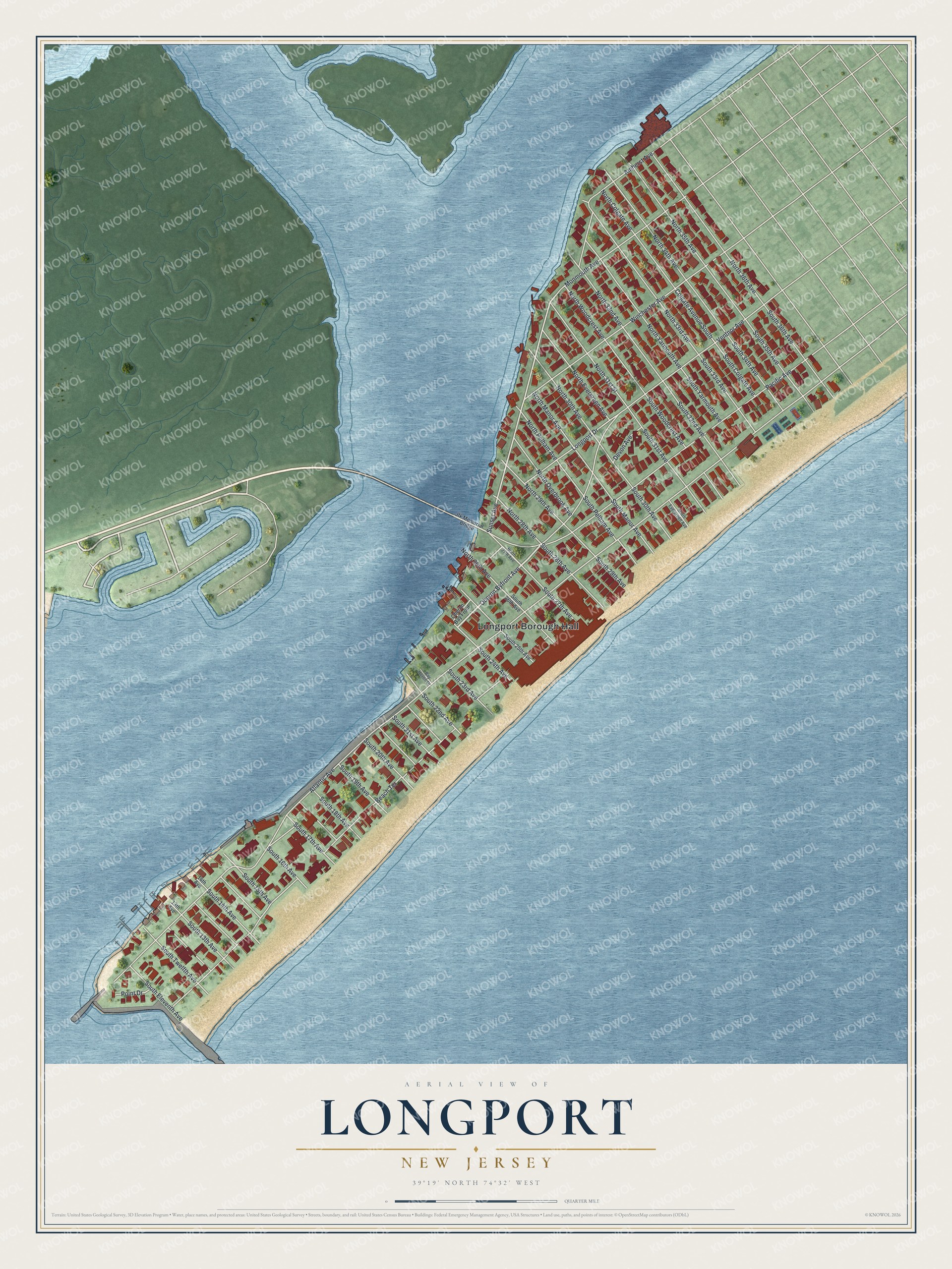 Watermarked full-map preview of Longport, New Jersey