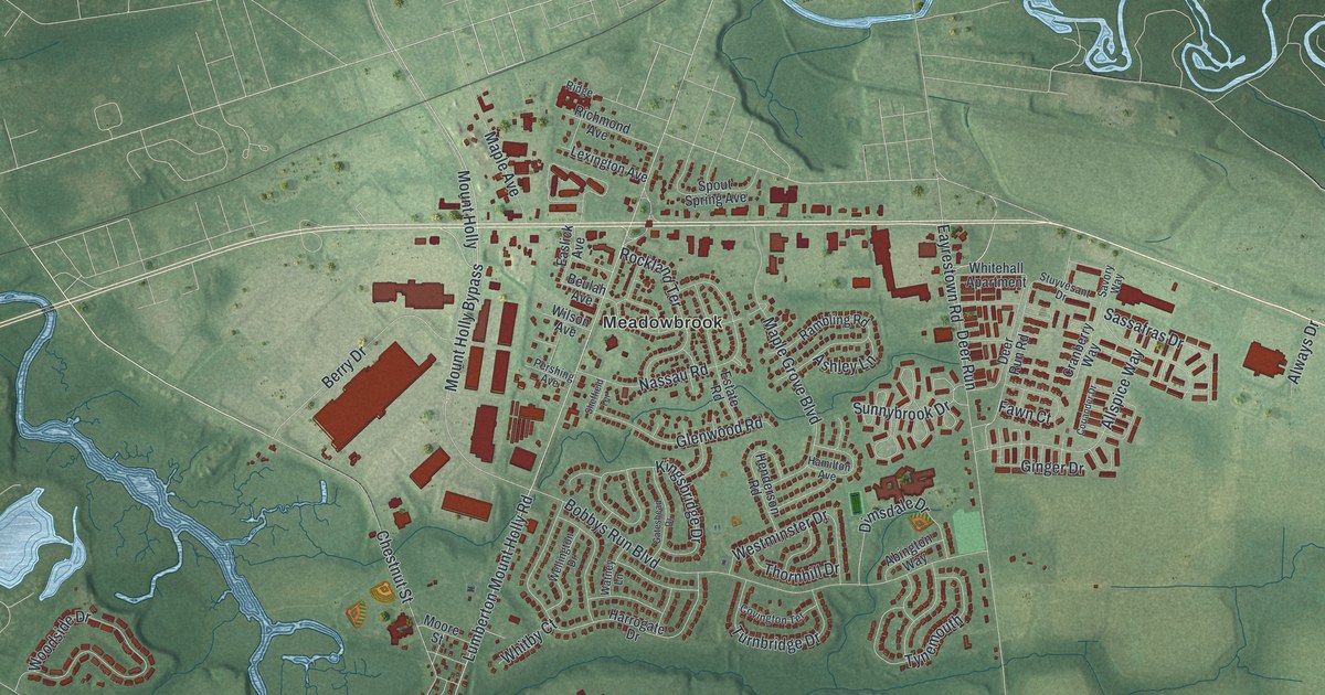 Map of Lumberton, New Jersey