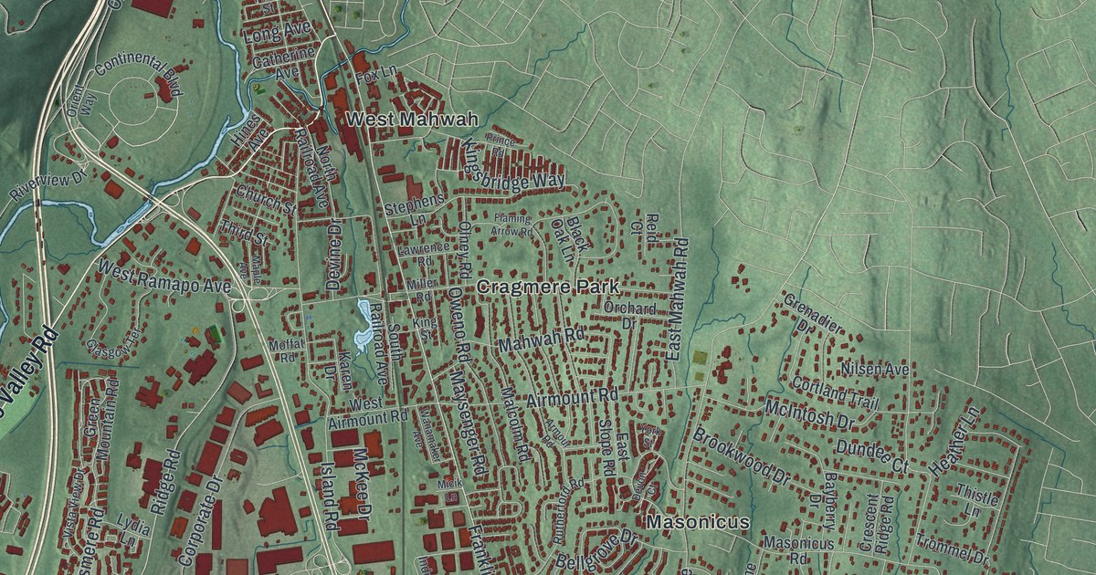 Map of Mahwah, New Jersey
