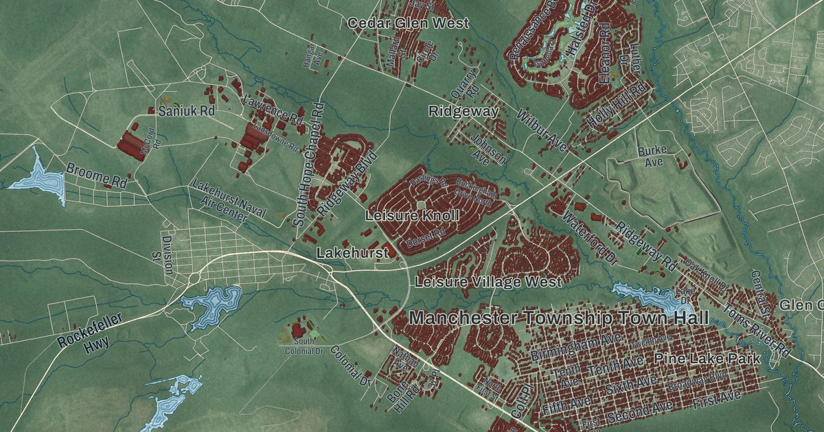 Map of Manchester, New Jersey
