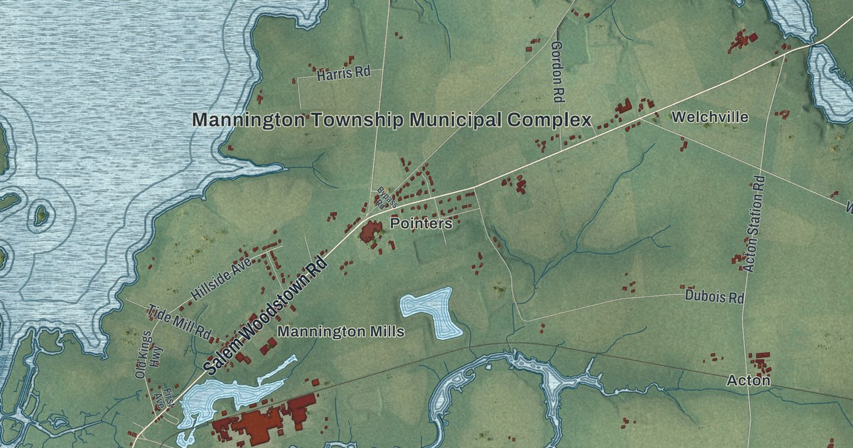 Map of Mannington, New Jersey