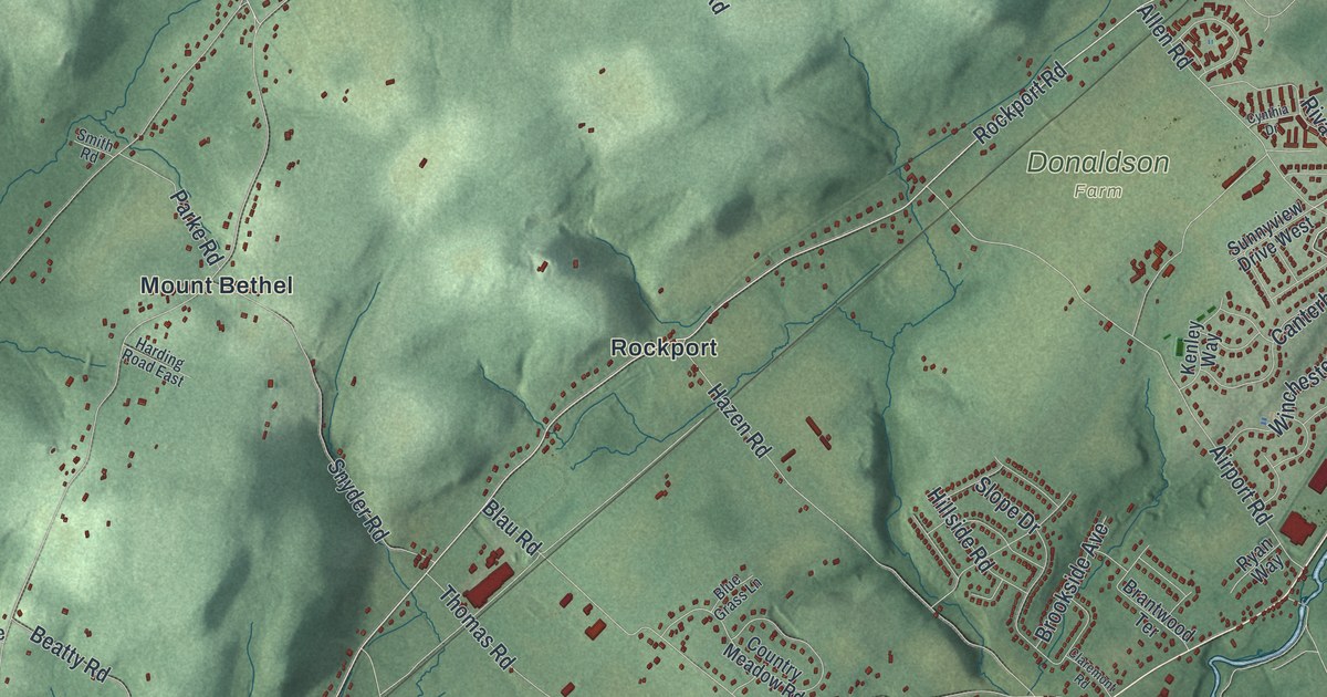 Map of Mansfield, Warren County, New Jersey