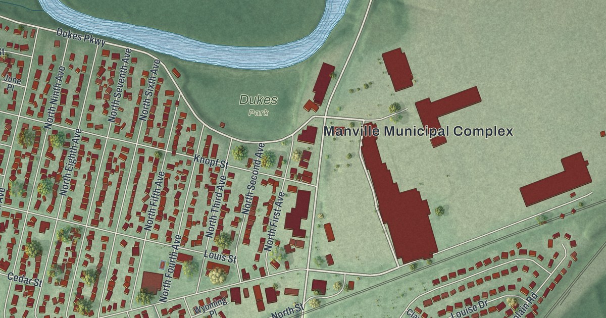 Map of Manville, New Jersey
