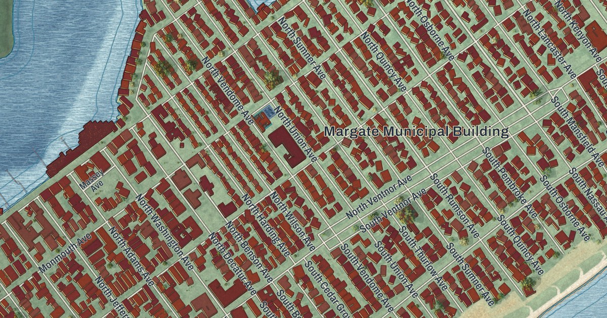Map of Margate City, New Jersey