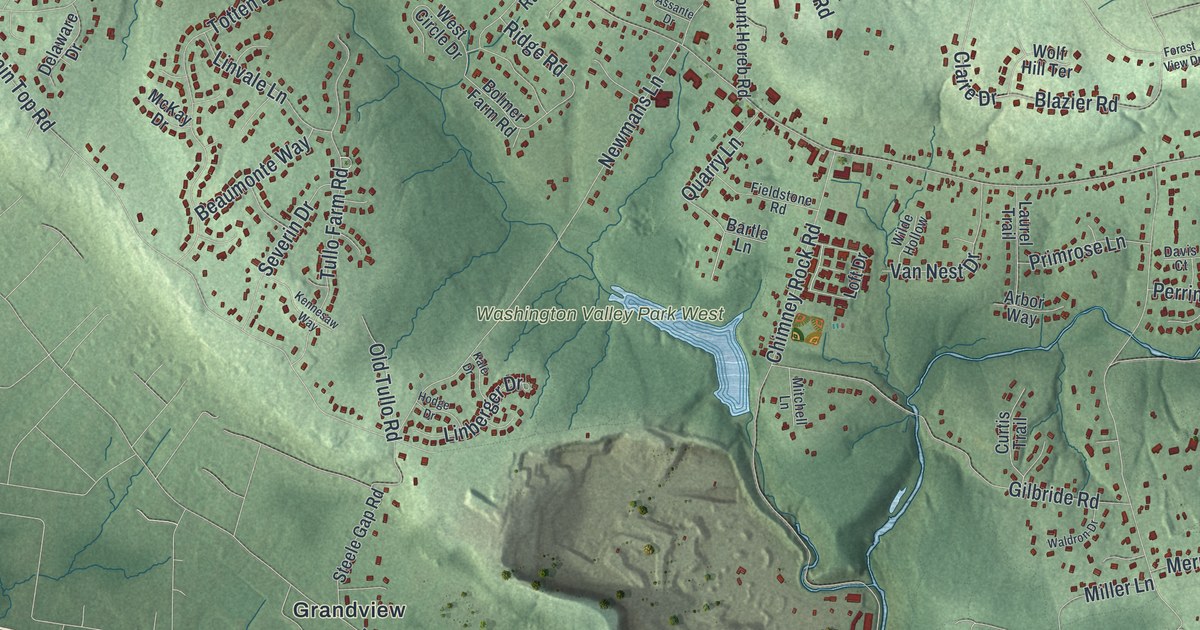 Map of Martinsville, New Jersey