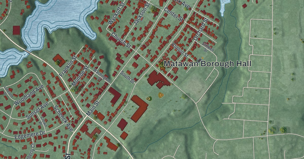 Map of Matawan, New Jersey