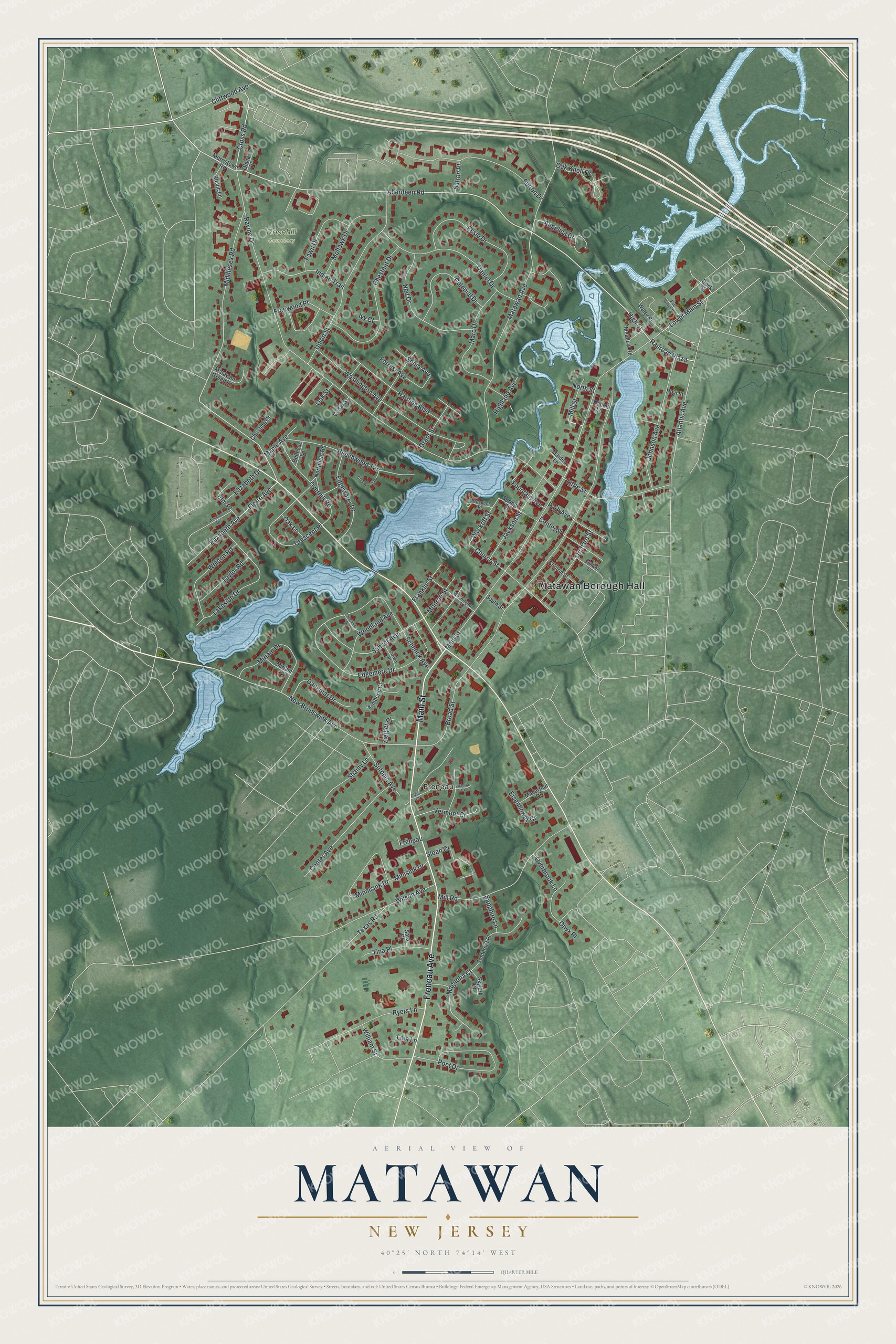Watermarked full-map preview of Matawan, New Jersey
