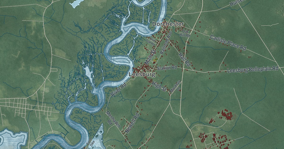 Map of Maurice River, New Jersey